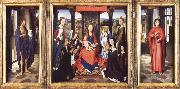 Hans Memling The Virgin and Child with Angels,Saints and Donors oil painting